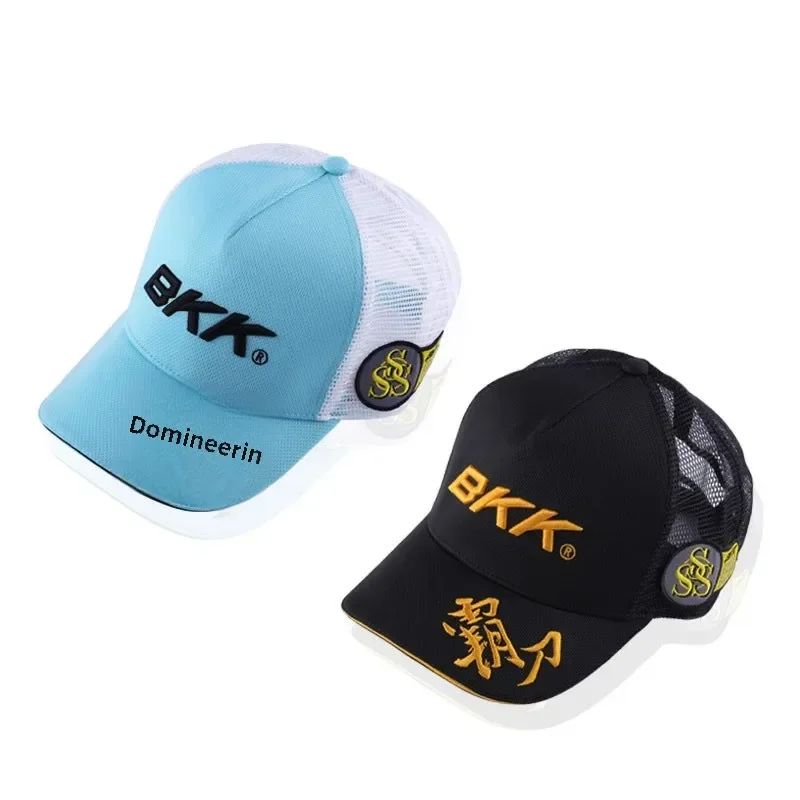 BKK gorra de béisbol bordada con protección solar sombrero de pico de pato para las cuatro estaciones para pesca en el mar señuelo pesca malla transpirable Sunguard - imagen 5