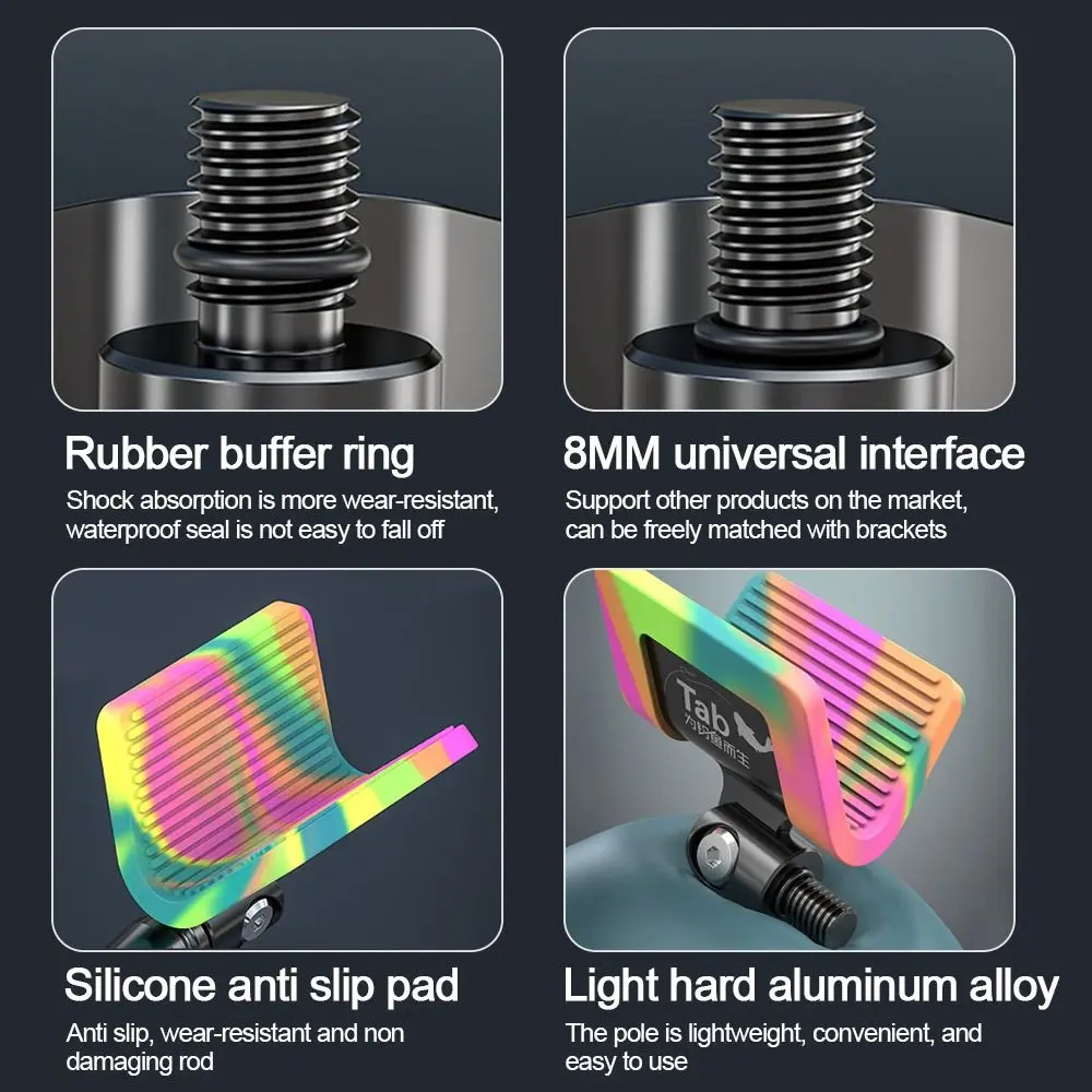 Soporte de caña con rebote automático y base en V de silicona - imagen 4