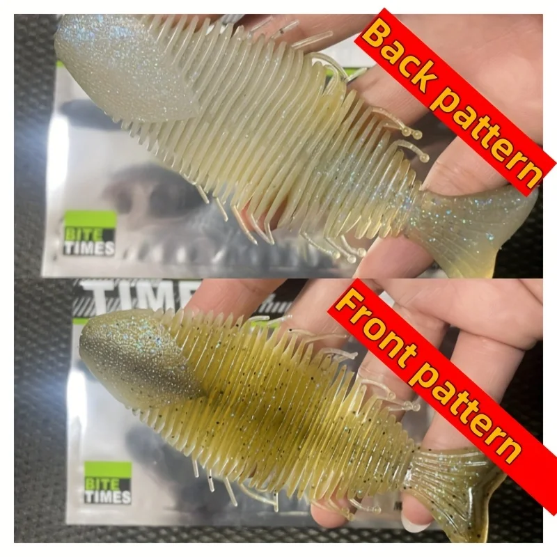 Luretv Japón IMAKATSU mismo estilo 2 uds Huddle GiLL pesca de lubina JIG Barrier Tail Texas grupo de pesca gratis cebo blando 2 uds 12cm - imagen 3