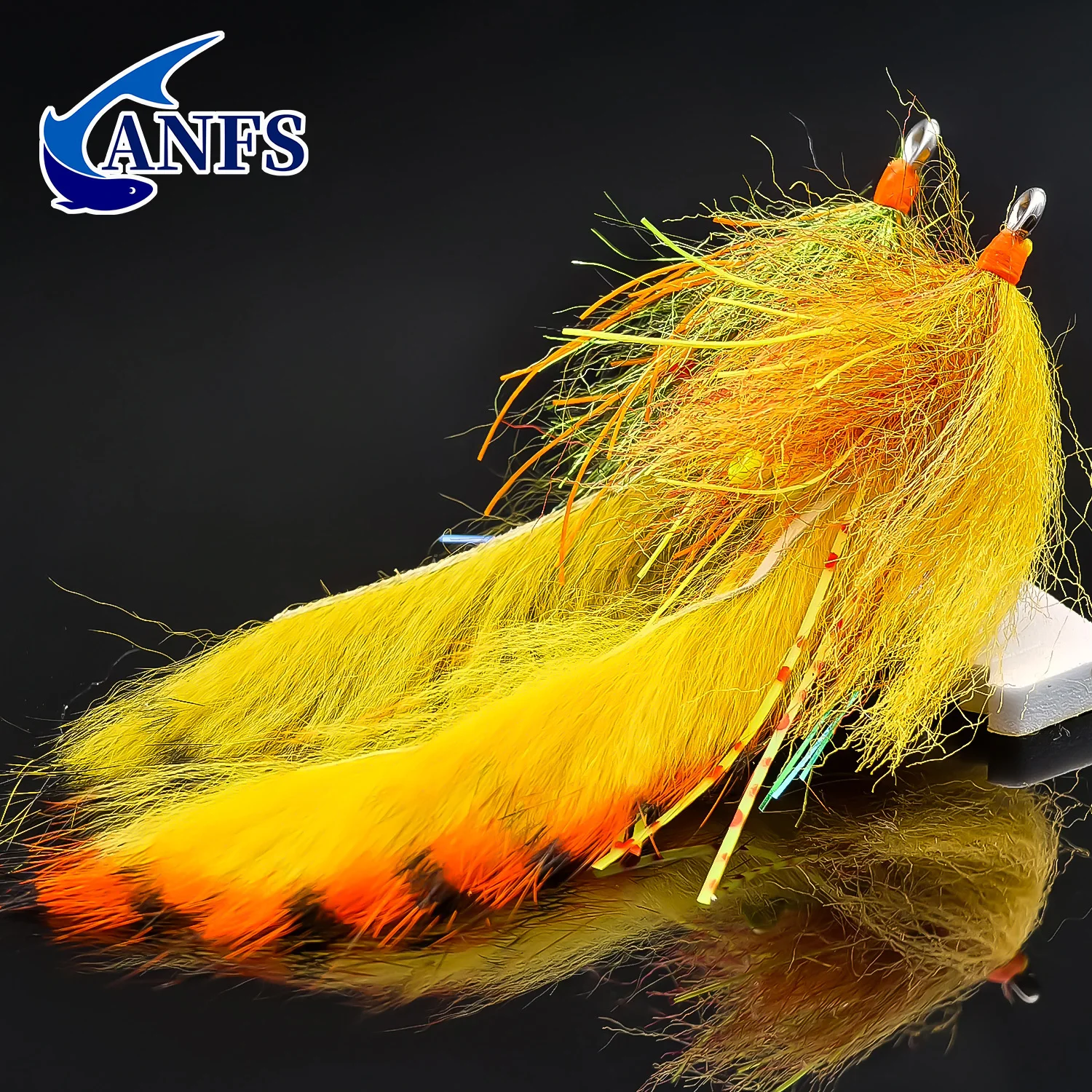 ANFS 1 pieza Big Zonker Streamer moscas para pesca en agua dulce y salada, moscas Zonker atadas a mano, anzuelo de pesca con mosca - imagen 3