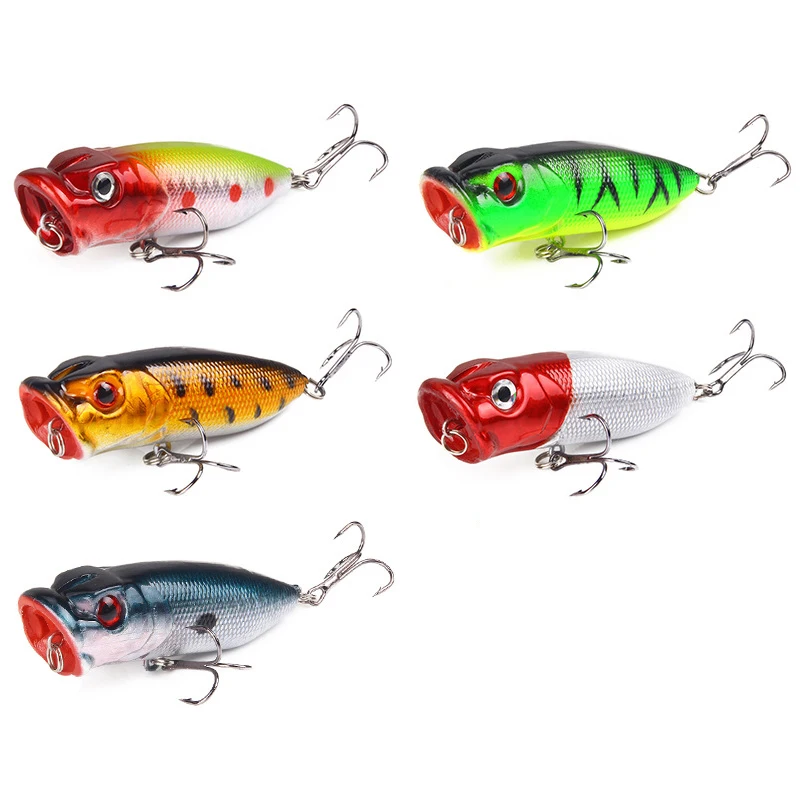 1 Uds. Señuelos de pesca con ojos 3D 6,5 cm 13g cebo Popper cebo duro Artificial Crankbait Jigbait Wobblers Lucio perca aparejos de pesca - imagen 3