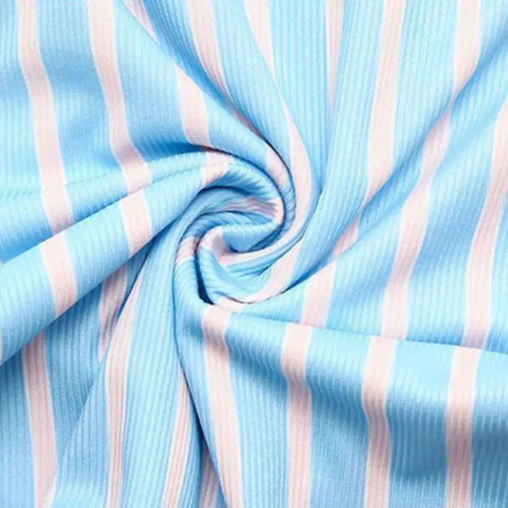 Traje de baño sin mangas a rayas con lazo, Bikini ajustado con escote en V profundo, traje de baño, ropa de playa, conjunto de traje de baño de dos piezas - imagen 2