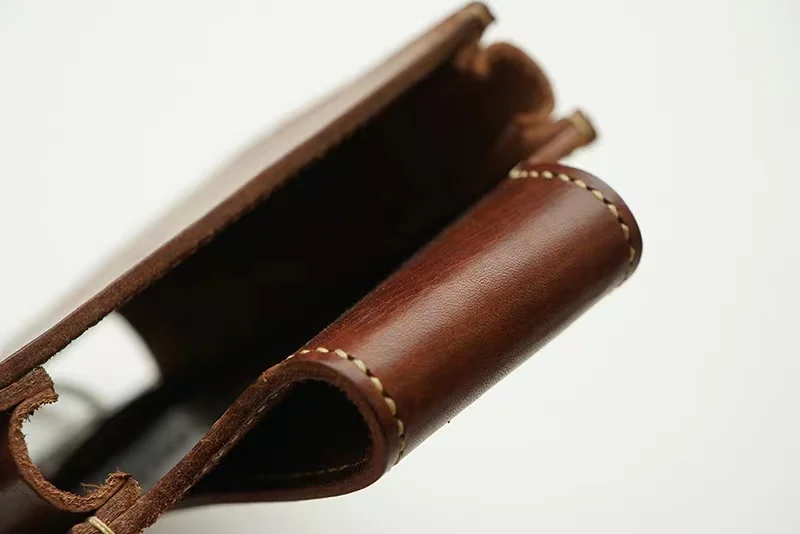 Castel japonés Yoshida Hikari, bolsa de red de almacenamiento, portátil, de cuero - imagen 5