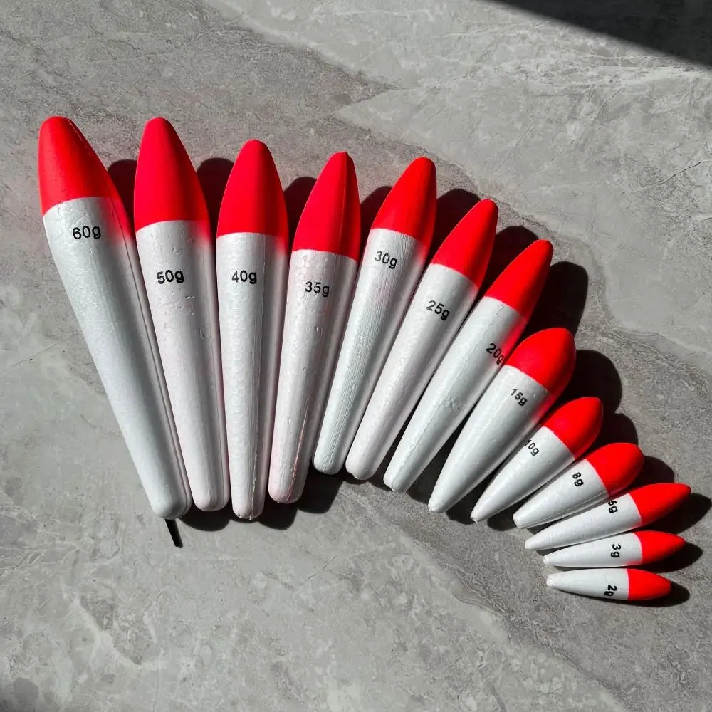 5 uds palo de pesca 2g-60g flotador de pesca de espuma flotador de pesca de espuma dura Bobber de pesca tipo vientre grande pescador ligero - imagen 5