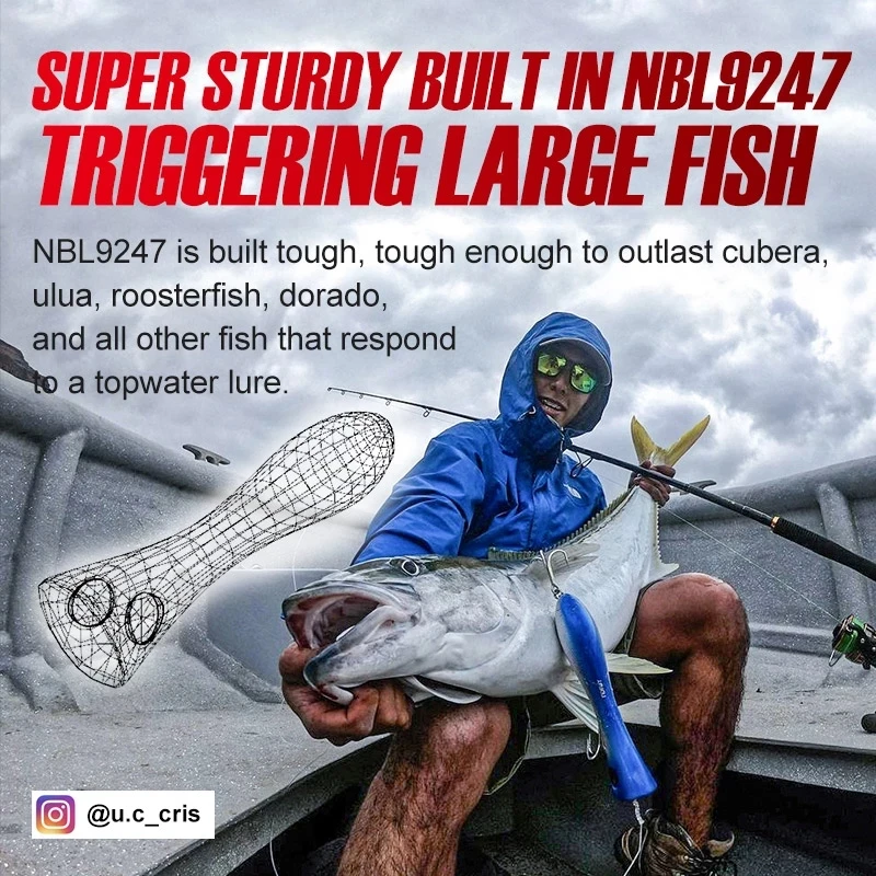 Noeby-SEÑUELOS grandes de agua salada, cebo duro flotante, Wobbler, 2 unidades - imagen 5