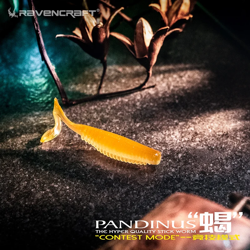 6/7/8 Uds nuevo Ravencraft Xie Grub cebo suave palo gusano señuelo de pesca de hundimiento lento 56/68/81mm Wobblers artificiales cebo falso de silicona - imagen 5