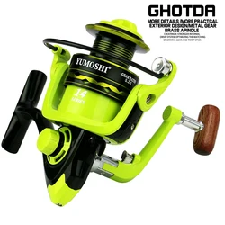 GHOTDA Carrete de pesca giratorio de alta velocidad para agua salada