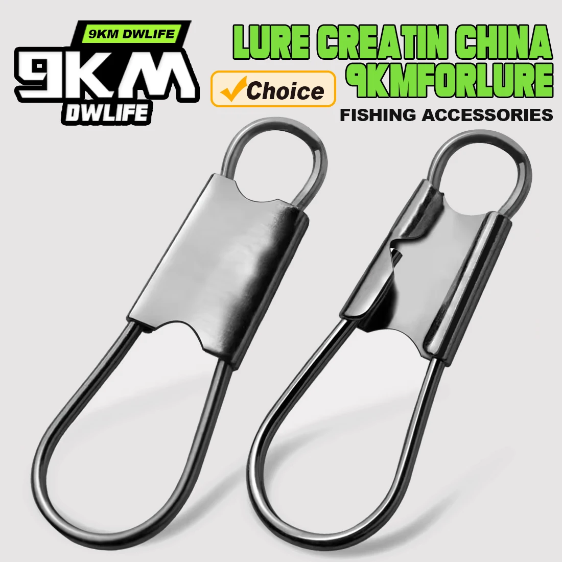 Broches de Pesca 9KM - Acero Inoxidable Cambio Rápido