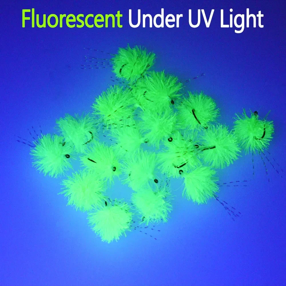 Bimoo 10 piezas # 12 huevos fluorescentes Estaz, moscas sin púas, huevos de pescado artificiales, mosca, Glo, insecto, trucha, salmón, cabeza de acero, huevos de pesca, señuelo - imagen 4