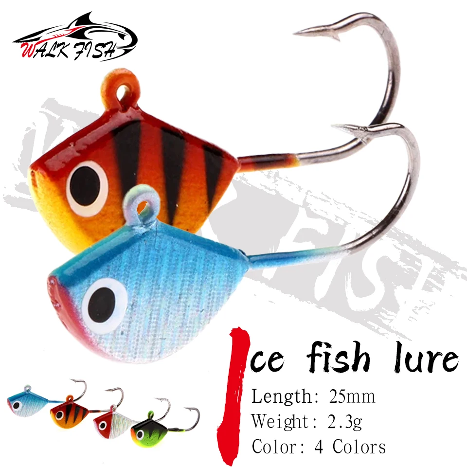 Señuelo hielo Walk Fish con anzuelo metal y cabeza plomo 2,3g