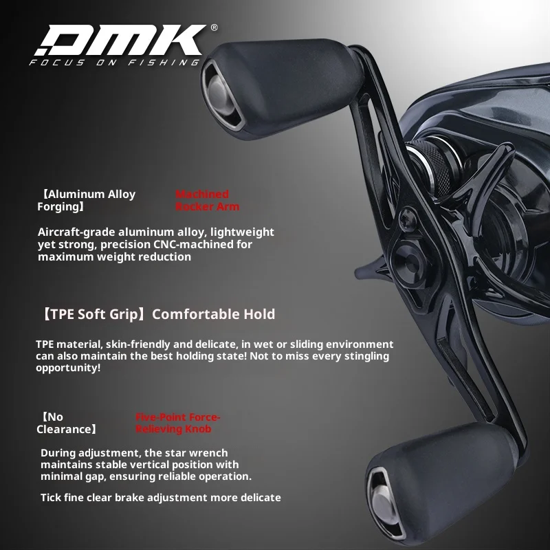 Carrete Baitcast DMK Cheetah Air 7,6 – 135g fibra de carbono - imagen 4