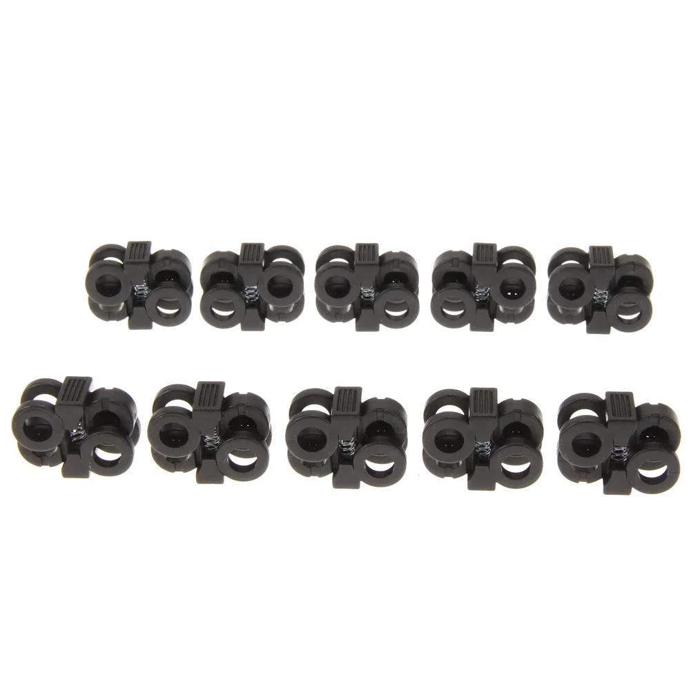 Hebilla de ajuste de Paracord, Mini hebilla de cuerda de paraguas tipo cruzado, herramientas de supervivencia prácticas antideslizantes rápidas, equipo para exteriores, 10 Uds. - imagen 4