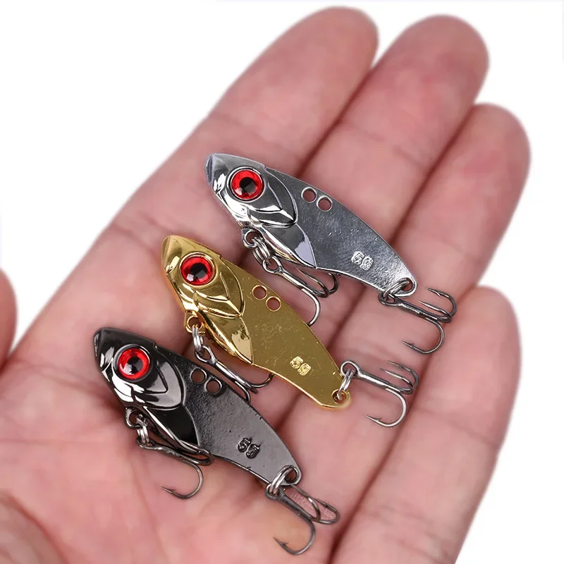 OUTKIT-señuelo de pesca con cuchara VIB, cebo de pesca giratorio de Metal de 3,5-7g, Crankbait, lubina, cebos duros artificiales, cigarra VIB, aparejos de pesca - imagen 3