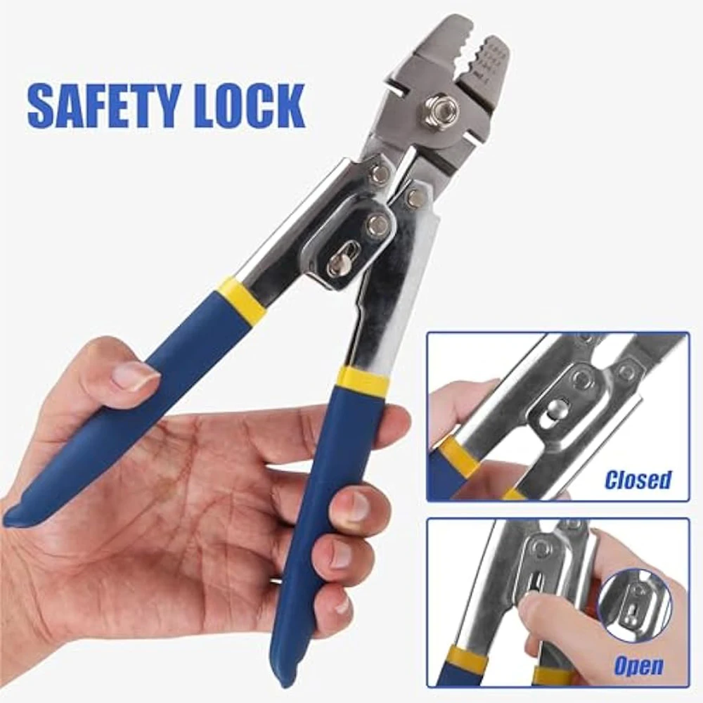 Alicates de prensado de pesca con manguitos de crimpado de 500 piezas, crimpadora manual de acero inoxidable, herramienta de crimpado de cuerda de alambre, kit de herramientas de prensado de férula - imagen 4