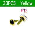 20pcs Yellow Size 12