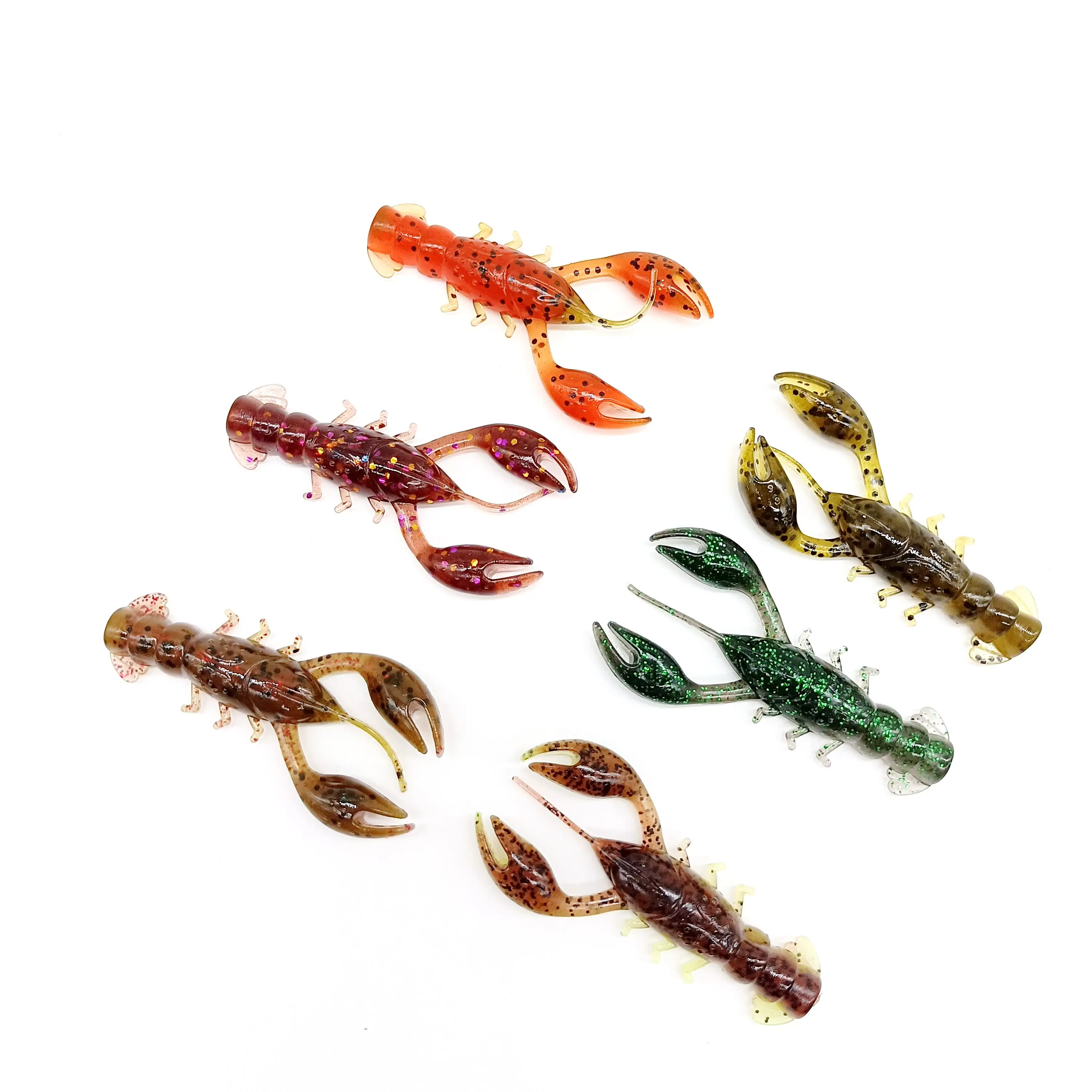 DUODUOYU 5 uds Señuelos de pesca de cangrejo flotantes 65mm/4g plantillas de cebo de silicona suave Wobbler Artificial Swimbait aparejos de pesca de lubina - imagen 4