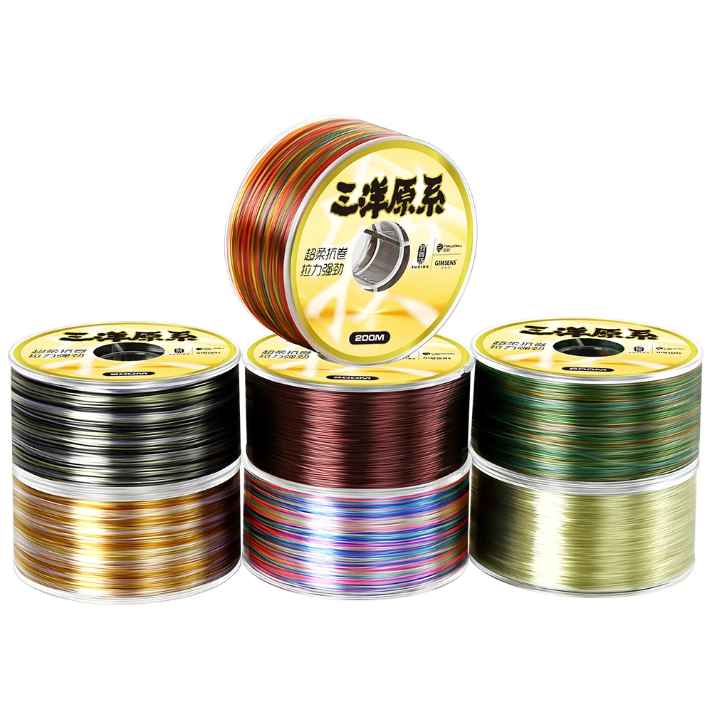 Línea de pesca monofilamento ZUKIBO Sanyo 350M, alta resistencia a la abrasión, refracción de luz más baja, línea de nailon extruido con memoria más baja - imagen 4