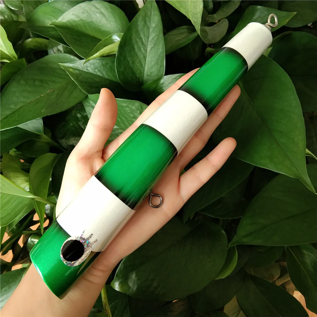 Señuelo de pesca curricán de 23cm y 125g, cebo de pesca de agua salada, juego grande hecho a mano, cebo GT Topwater de madera, señuelo Popper Woodend - imagen 5