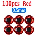 100pcs Red 8.5mm