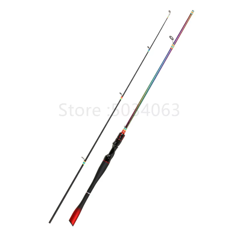 Caña de pescar de fundición giratoria M MH, fibra de carbono, acción rápida, 2 puntas, peso del señuelo 5-25g 10-30g 1,8 m - imagen 3