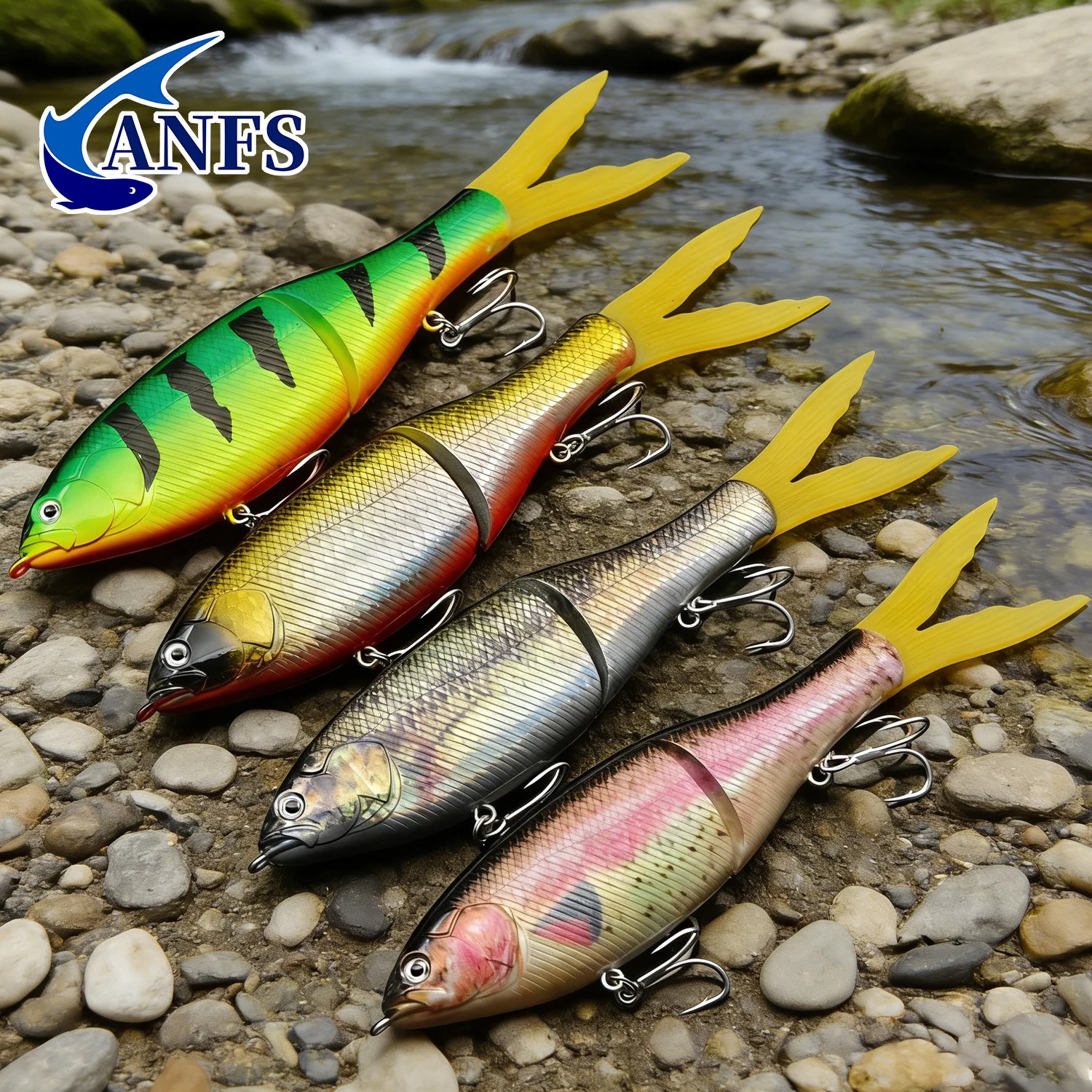 ANFS Wobble Shad – Señuelo Articulado de Hundimiento Lento para Lubina - imagen 2