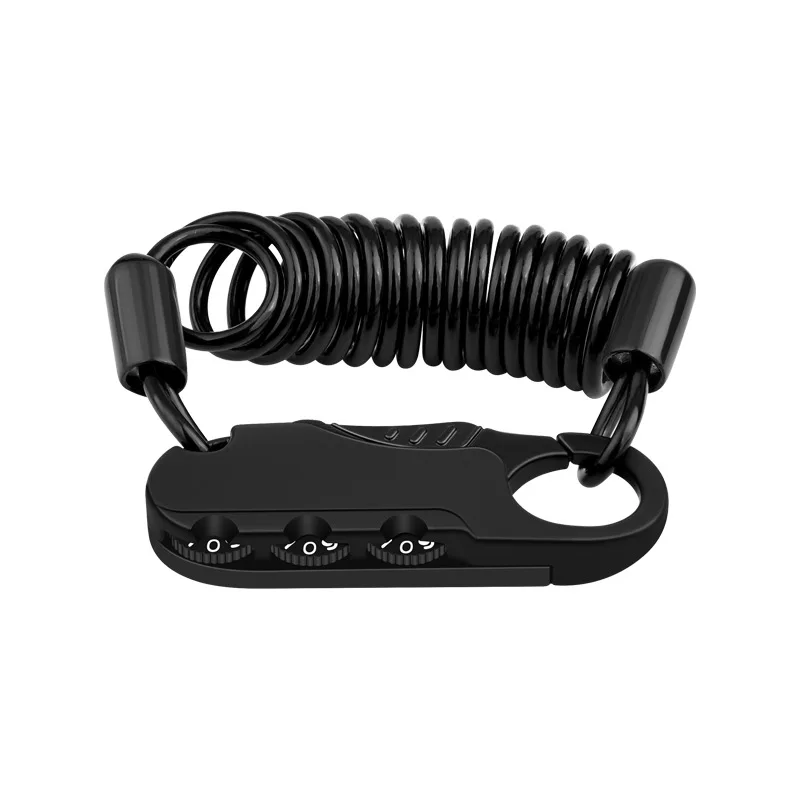 Cadena de bloqueo de casco duradera, de 3 dígitos combinación de contraseña, Cable antirrobo portátil para bicicleta y motocicleta, accesorios para motocicleta, 1 unidad - imagen 5