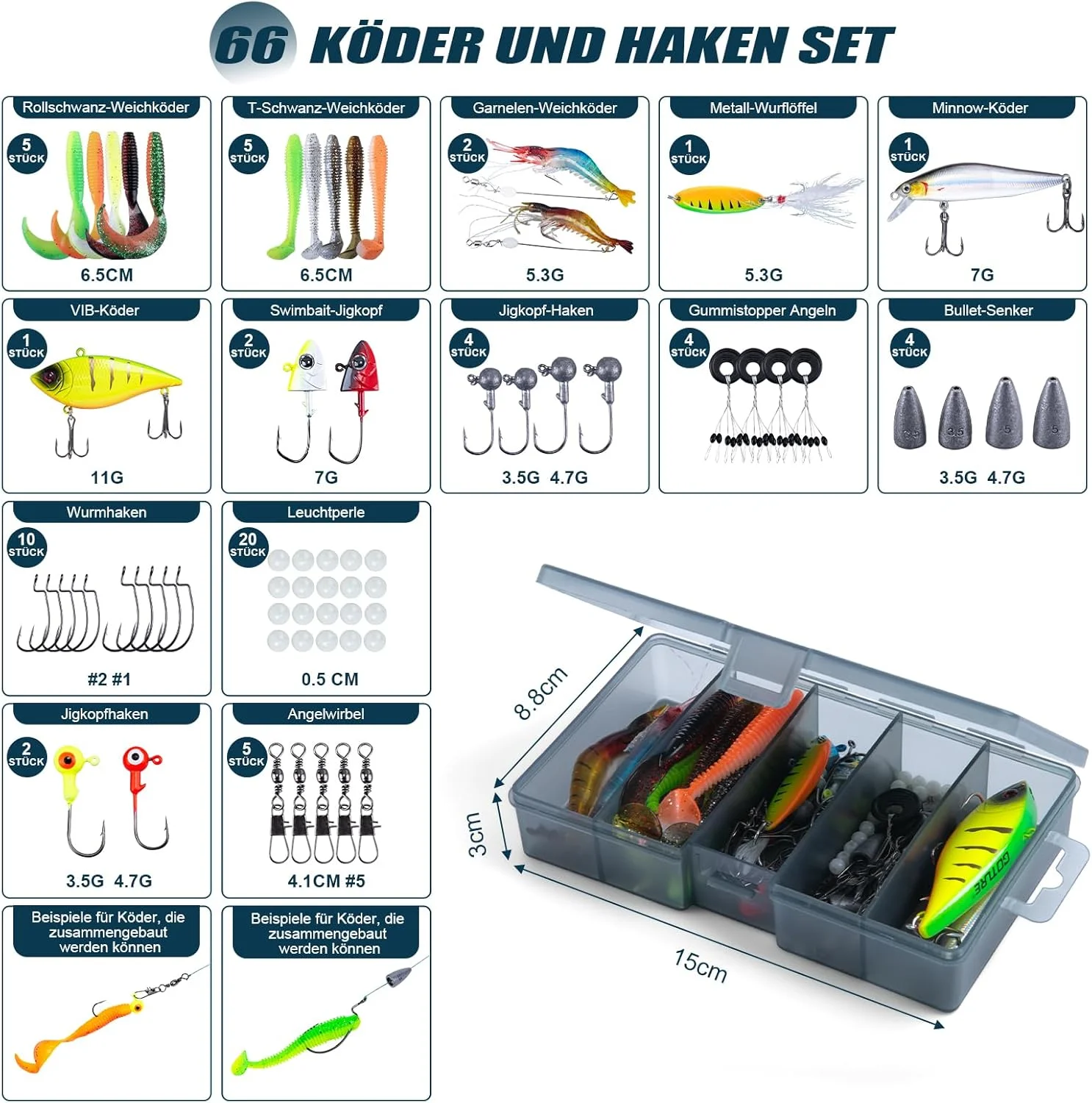 Kit Pesca Goture - Caña Telescópica Carbono con Carrete y Accesorios - imagen 3
