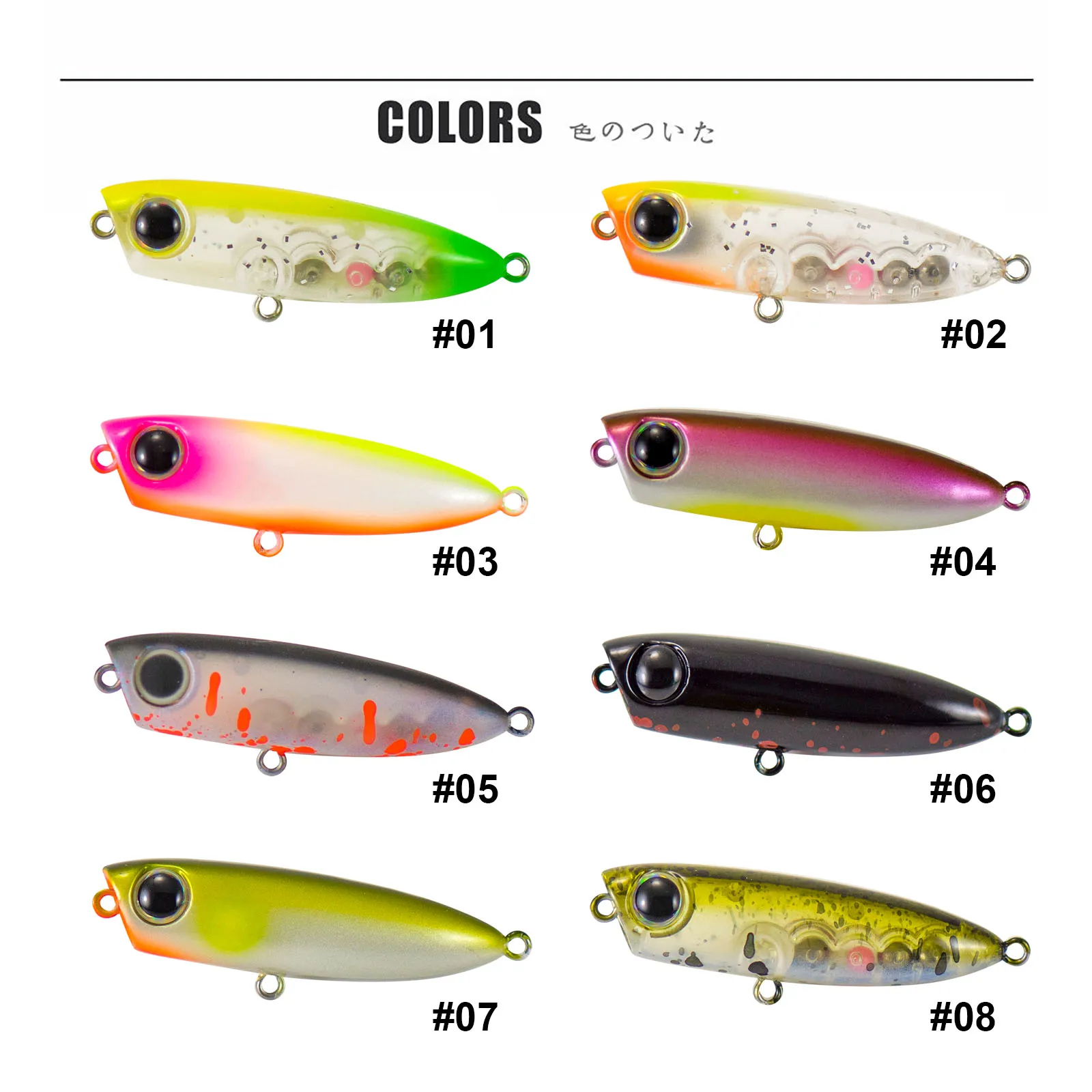 COUNTBASS Popper Wobblers Topwater 45 mm 3,2 g Señuelos de pesca para pescador Señuelos duros para lubina - imagen 3