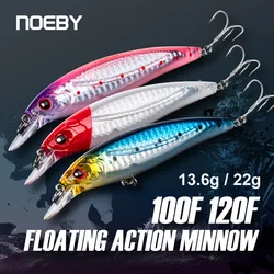 Noeby Jerkbait flotante Minnow para pesca en agua salada duradero