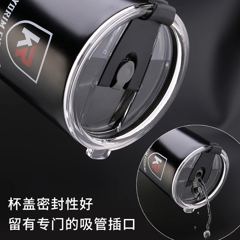 KYORIM Taza térmica de acero inoxidable negro mate aislante - imagen 5