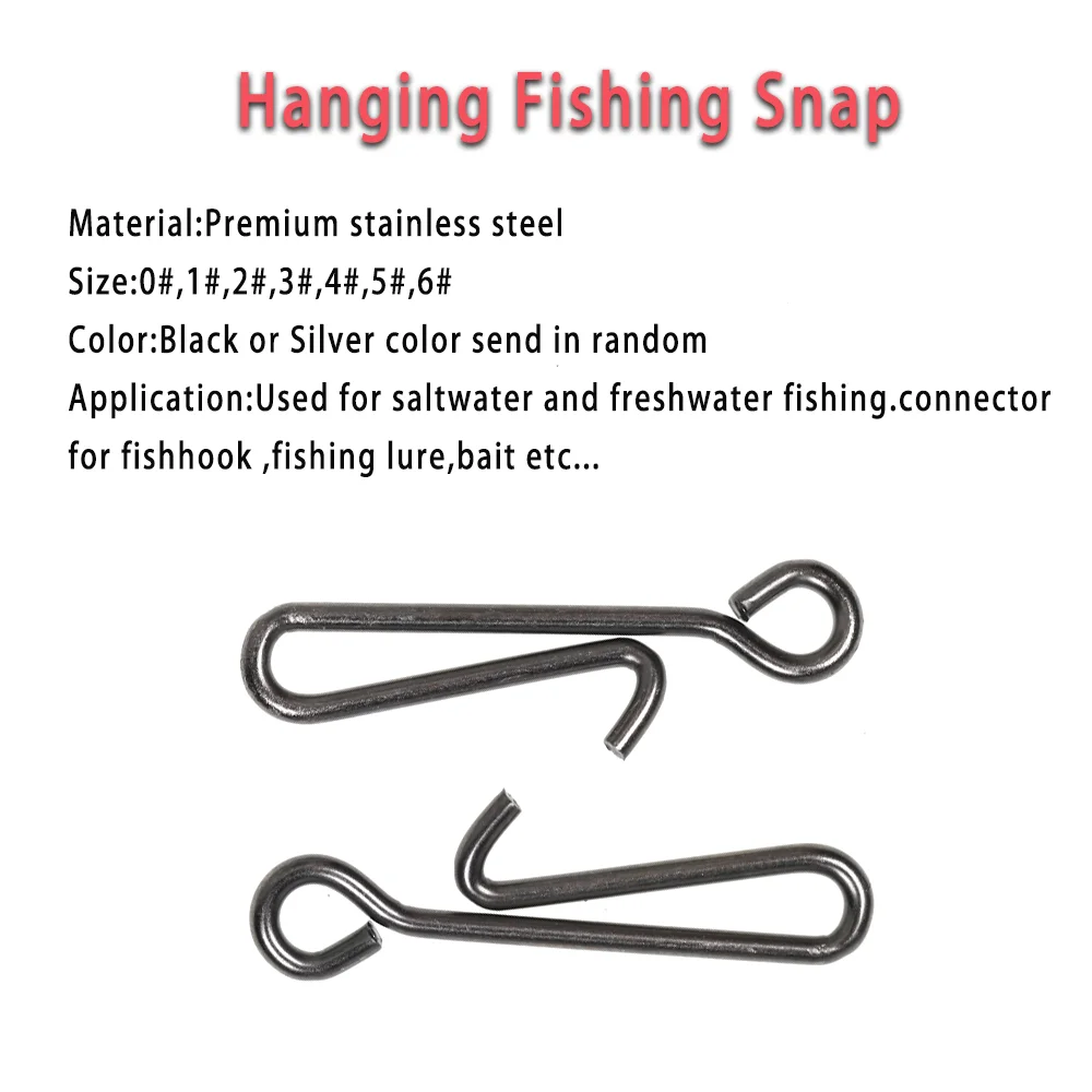 LIONRIVER-gancho de pesca giratorio de acero inoxidable, Conector de cebo para lubina, trucha, aparejos de pesca en el mar - imagen 2