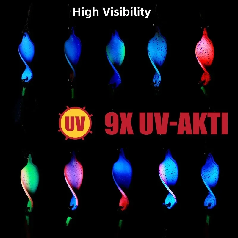 Kit de Señuelos de cucharas de pesca, 5 uds., giradores giratorios de pesca con estuche de almacenamiento, cebos giratorios de pesca duros para lubina, salmón, Lucio, perca - imagen 3