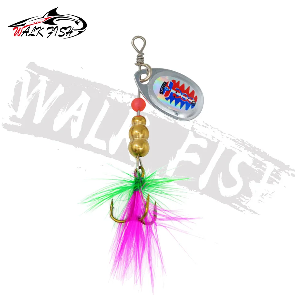 WALK FISH-señuelo de pesca con lentejuelas de rotación, 3g, 4,5g, cebo giratorio, señuelos artificiales de Metal, Spinner de lubina mandarín, cebos compuestos - imagen 5