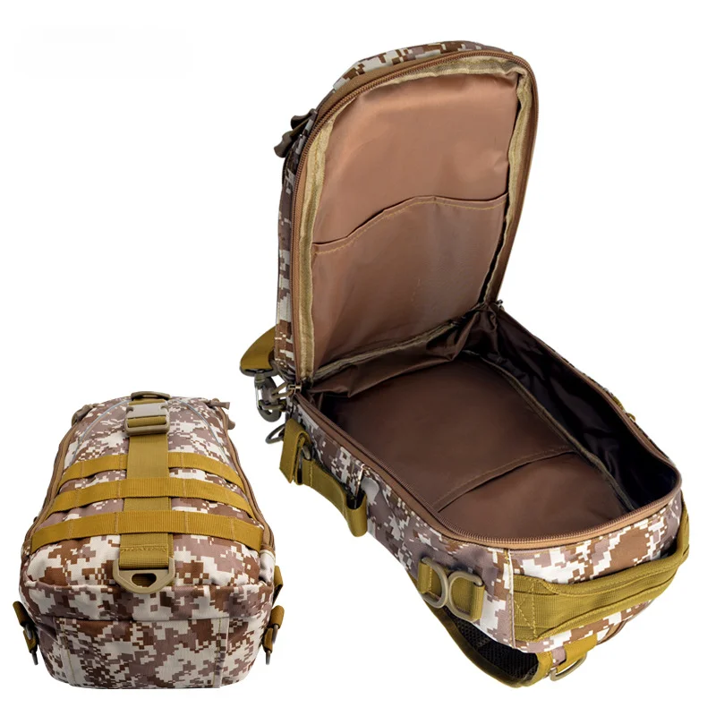 Mochila táctica militar, bolso de hombro Molle de camuflaje del ejército, deportes al aire libre, montar, senderismo, Camping, caza, mochila impermeable - imagen 3