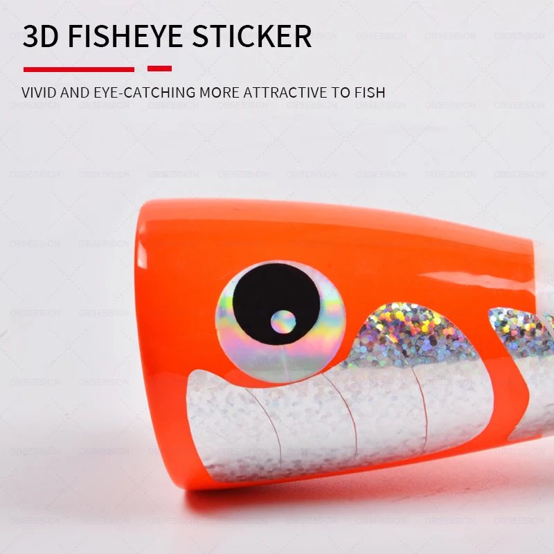 OBSESSION WD117 120g Topwater cebo Popper de madera superficie Popping señuelo de mar profundo barco pesca madera Popper Trolling señuelos - imagen 5