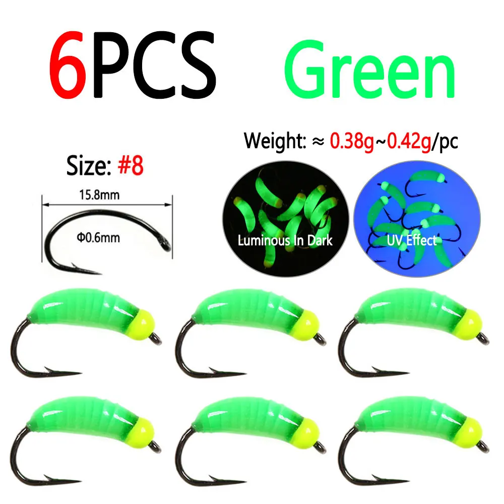 6pcs Green