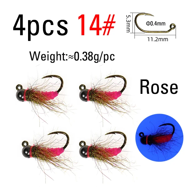 4pcs Rose size 12