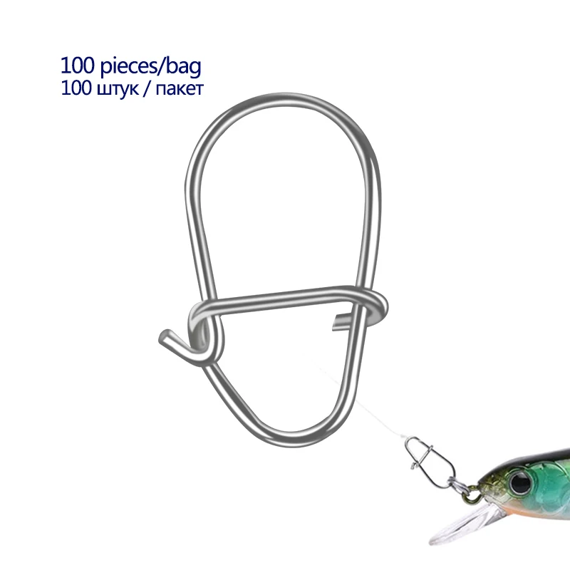 Clips conectores de pesca en acero inoxidable – Para aparejos y señuelos - imagen 4
