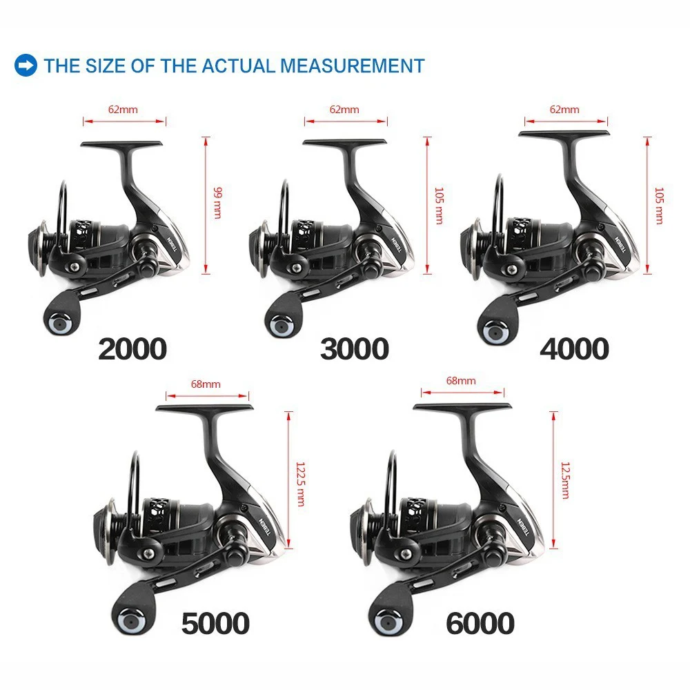 Marca JOSBY JL Series 5,0: 1 4,9: 1 carretes de pesca 2000-6000 MAX Drag 18KG Power Spinning carrete de pesca con carrete para pesca - imagen 5