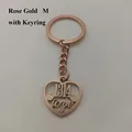 Rose Gold M Keyring