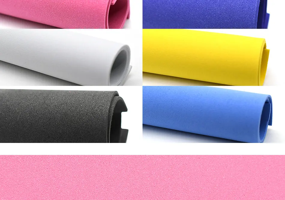 Cutting foam sheet with scissors