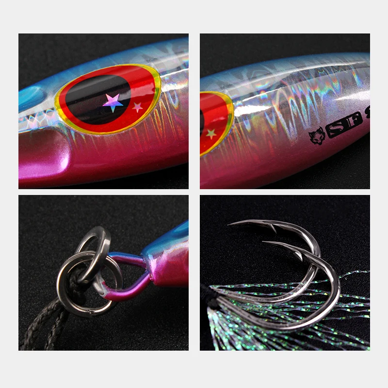 Señuelo Jigging Metal Lento Plantilla Luminosa para Agua Salada - imagen 5