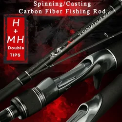 Goture caña spinning trucha dos secciones carbono H+MH