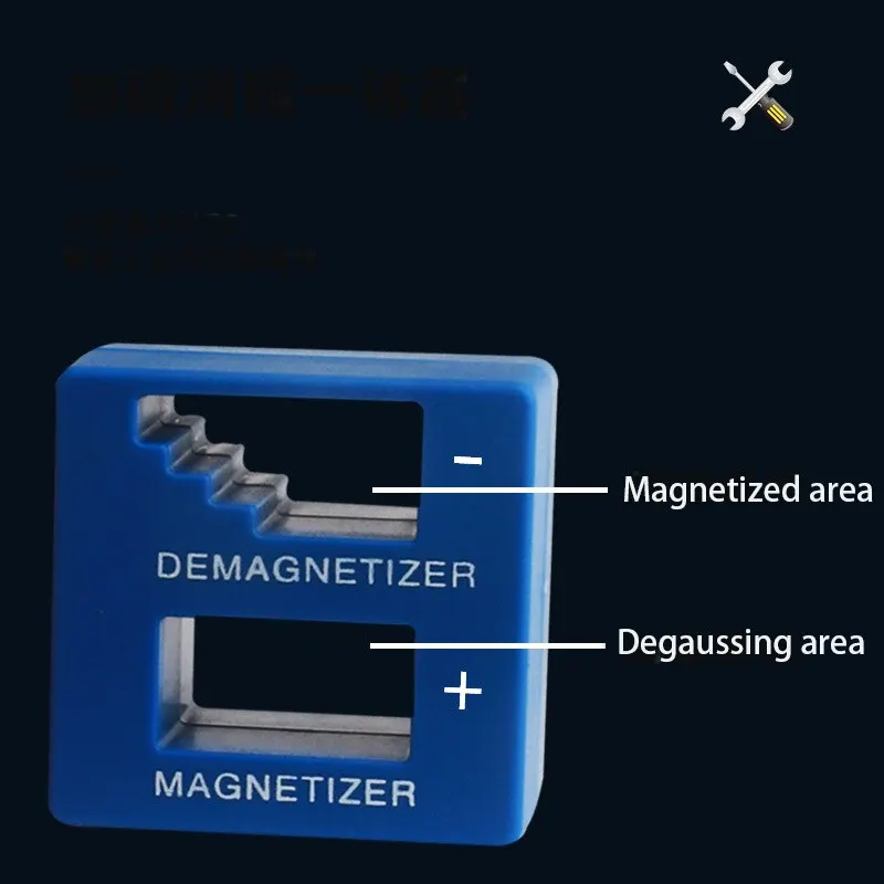 Destornillador magnético de alta calidad, herramienta de desmagnetizador, azul - imagen 3