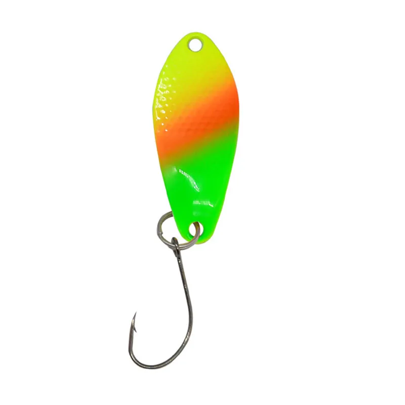 7 unids/lote cebo cuchara de Pesca 3g 31mm señuelo de Pesca de Metal con un solo gancho cebo duro señuelos Spinner para perca de trucha Japón Wobbler - imagen 4