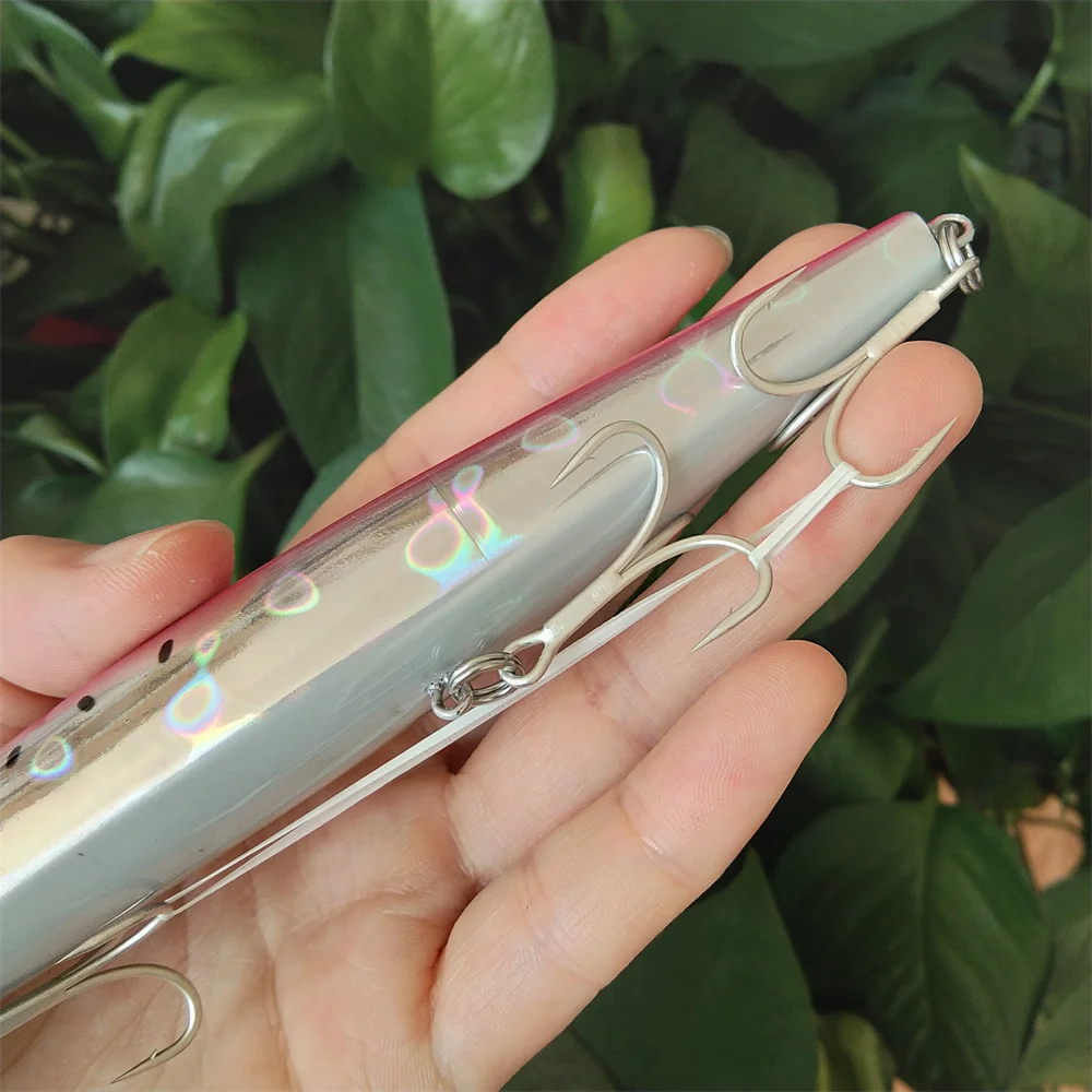 TSURINOYA-cebos duros de tungsteno para pesca en el mar, 3 piezas, 163mm, 34,2g, Minnow de fundición ultralargo - imagen 5