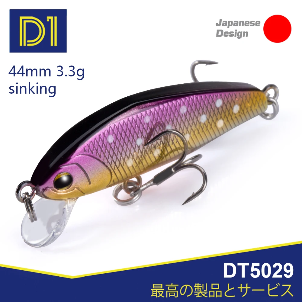 D1 SMITH D-INCITE 44mm 55mm Señuelos Minnow que se hunden Wobblers Crankbait cebo duro Artificial de alta calidad herramienta 2020 - imagen 2