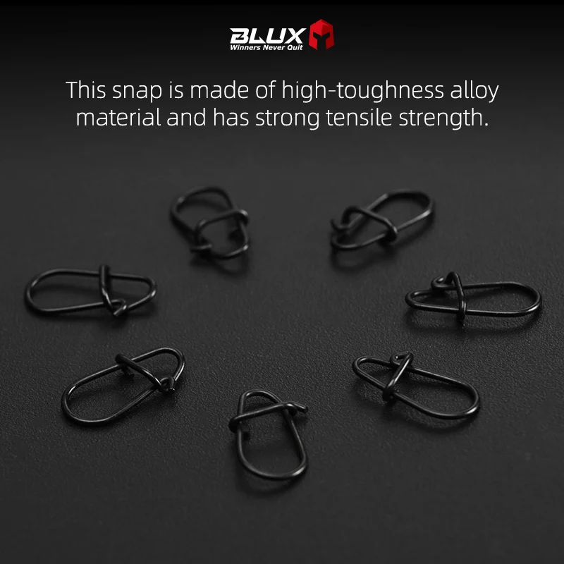 Mosquetones BLUX de acero inoxidable negro mate para pesca - imagen 4