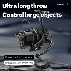 DEUKIO Serie Grande Carrete Giratorio para Surf Curricán Agua Salada