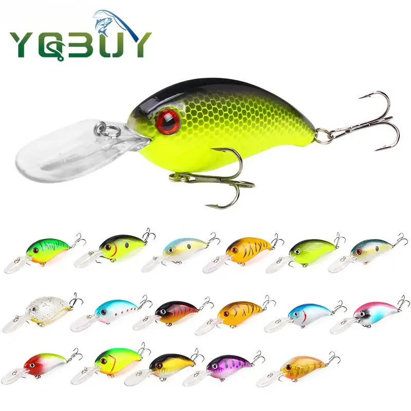 Señuelo Crankbait de pesca, Wobblers de buceo, 10cm/13,6g, cebo Artificial de mar con láser flotante con ojos 3D